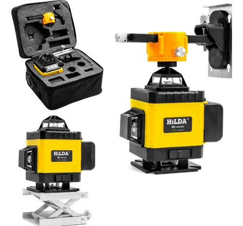 Nível Laser Verde 16 Linhas 4d 2 Baterias + Tripé 1,5 M