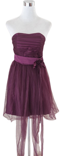 Entrega Inmediata Vestido Morado De Malla. Talla M