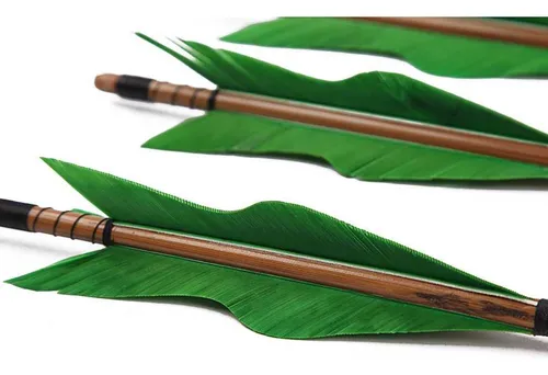 Pg1archery Flechas De Bambú Con Tiro Con Arco, 32 Pulgadas.