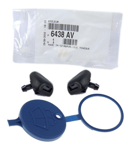 Kit Brucutu Esguicho Da Agua Capo Peugeot 206 207 Tampa Azul