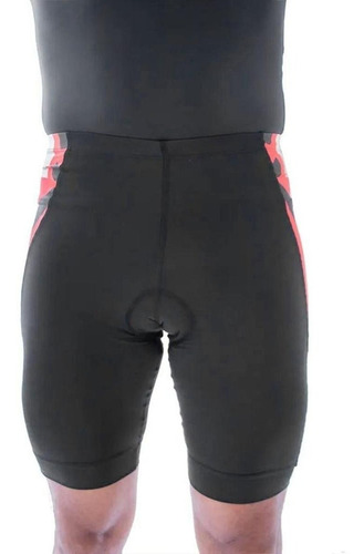 Imagem 2 de 2 de Bermuda Ciclismo Bike Preto/vermelho Masculino Elite 129030