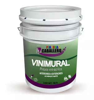 Pintura Viníl- Acrílica Vinimural 70% Lavable 10 Año In. 4ex