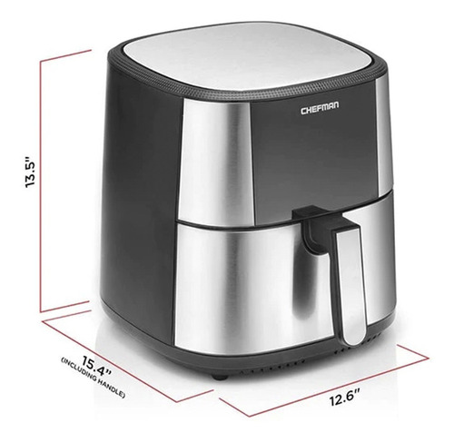 Imagen 4 de 7 de Freidora De Aire Chefman 7.5l Turbo Fry Touch Sin Aceite