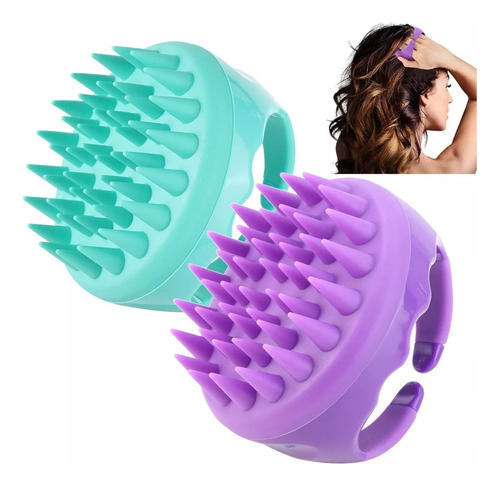 Masajeador De Cuero Cabelludo, 2 Cepillos Para Ducha Cabello