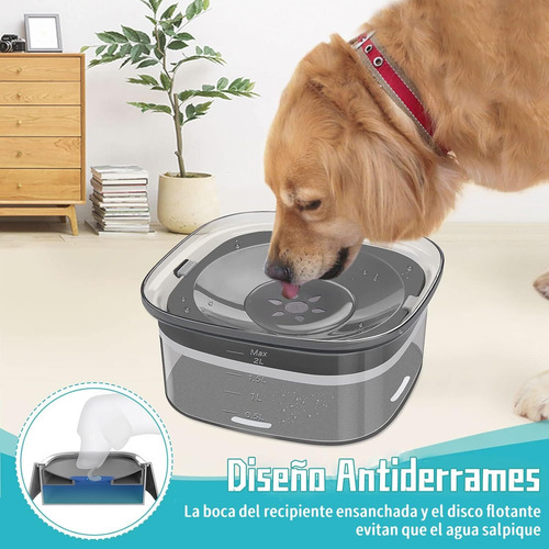 Fuente Agua Para Perros, Fuente Agua Para Mascotas 2 Litros