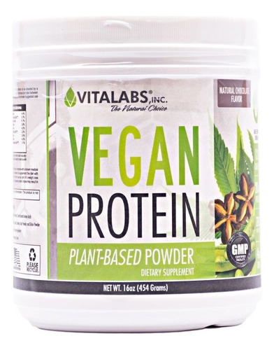 Proteína Vegana Vitalabs Vegan Whey Pro 1 Lb. Sabor Chocolate