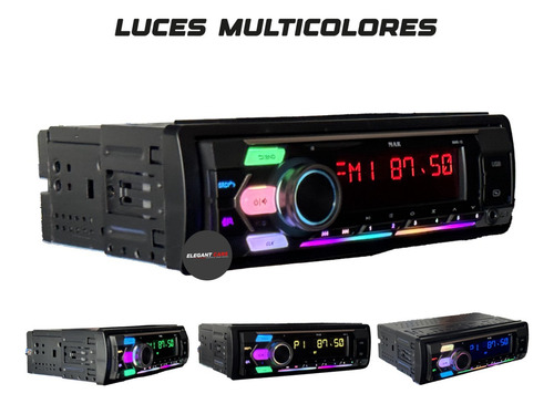 Autoradio Mar Universal Desmontable Rgb Usb Bt +control
