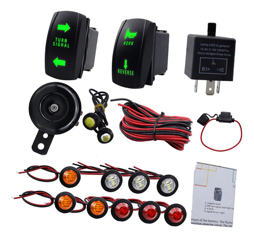 Conjunto Legal De Señal De Atv Utv Sxs, Luces Atrás, Cable