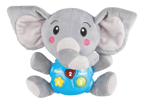 Peluche Safari Musical Elefante Fanty Ok Baby 0203