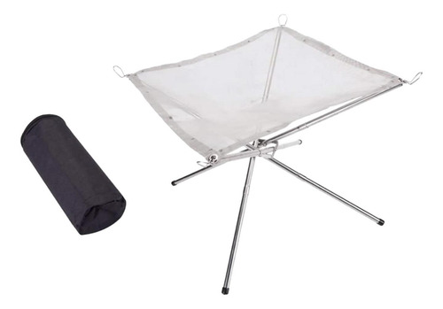 Brasero De Malla Para Fogatas, Soporte Para 56 X 56 X 43 Cm