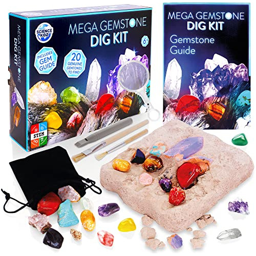 Kit De Excavación De Mega Gemas, 20 Gemas Y Cristales ...