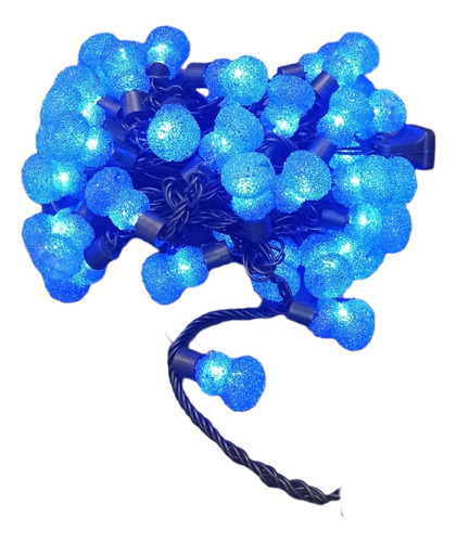 Luces Lineales Para Arbol Led 40 Bombilos X 6mts Azul Paq X1