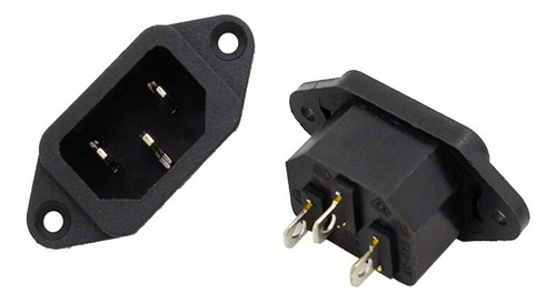 Enchufe Entrada Conector Macho Iec 320 C14 (10 Pzas) 