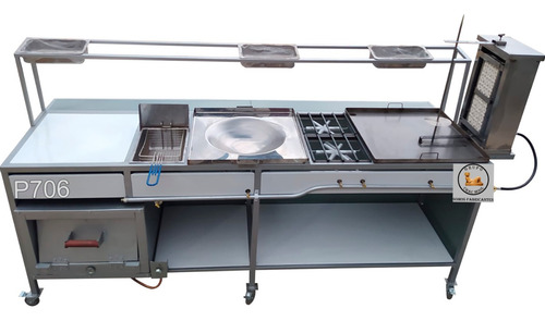 Carrito Mesa Freidor Comal Parrill Planch Pasto Horno P706