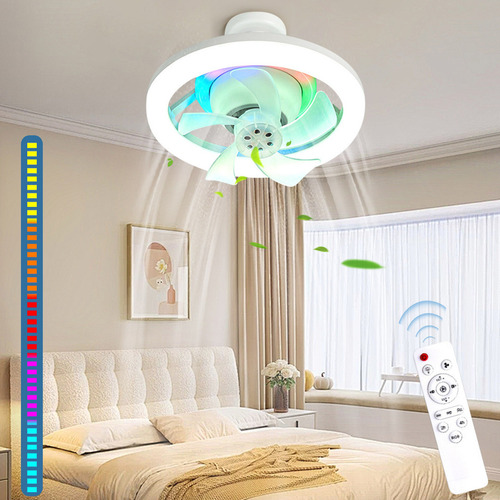L Ventilador De Cabeça Oscilante Phantom Color E27 Com
