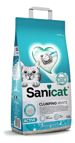 Arena Sanicat Clumping White 10 Lt 8,5 Kg