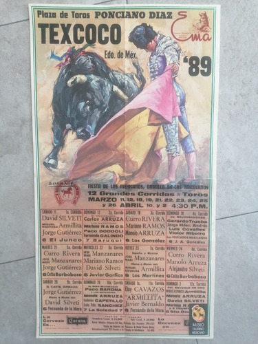 Cartel Taurino Grande Texcoco 89 Silveti Rivera Manzanares