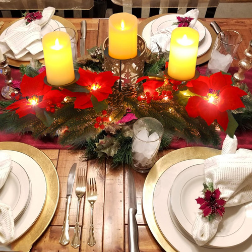Candeladores De Navidad Diyasy Para Centros De Mesa, Decorac