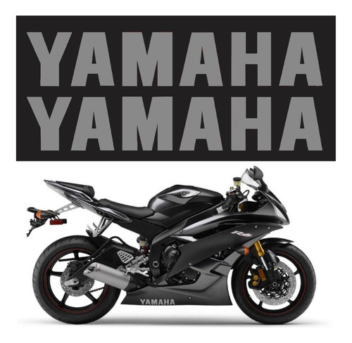 Kit Adesivo Yamaha R6 Faixa Spoiler Emblema Prata R6006