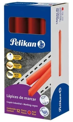 Crayon Marca Industrial Pelikan 762 X 12 Unidad Blanco/negro