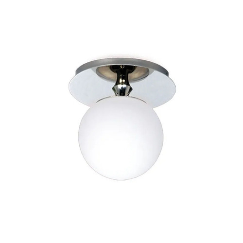 Plafon Aplique Techo Relleu 1 Luz Esfera Living Acero