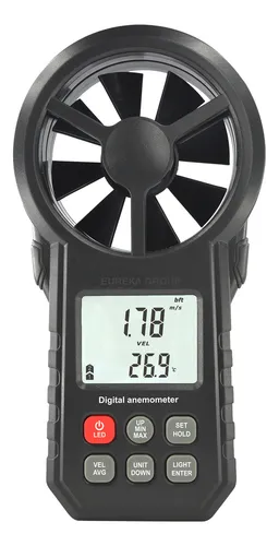 Anemómetro Digital De Viento Medidor Temperatura Y Humedad
