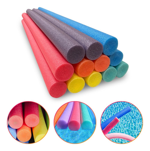 Kit 6 Boia Espaguete Macarrão Piscina Natação Flutuador
