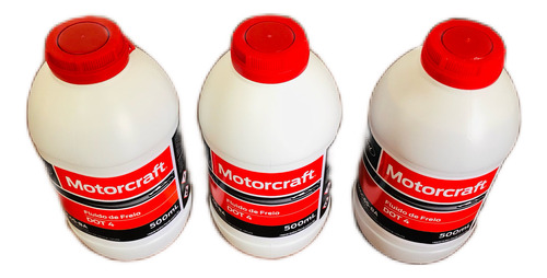 Kit 3 Fluido De Freio Dot 4 Ford Original Motorcraft 500 Ml