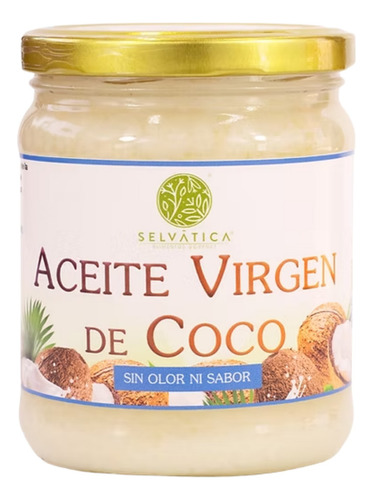 Aceite Virgen De Coco Sin Sabor Selvática 473 Ml
