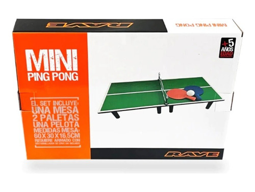 Juego Mini Ping Pong De Mesa Para Niños  Rave 