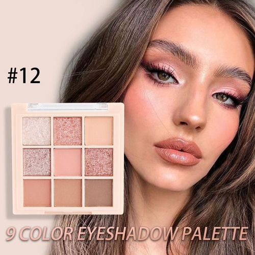 Paleta De Sombra De Ojos Cálida Y Colorida De 9 Colores, Pal