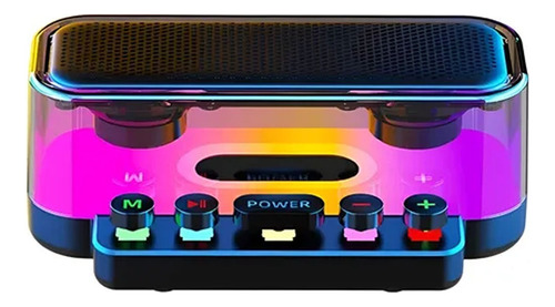 Parlante Bluetooth Portátil Con Led Y Batería Recargable