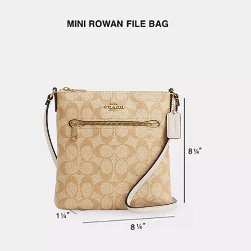Cartera Crossbody Coach Mini Rowan - Khaki