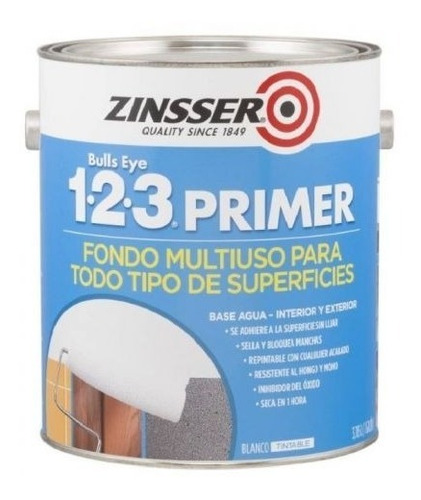 Primer 123 Multiuso Base Agua Zinsser X 1 Lt