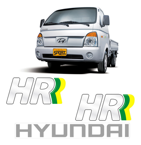 Kit Adesivos Caminhão Hyundai Hr Capô + Lateral Resinado