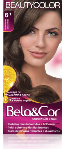 Coloração Bela E Cor 6.1 Louro Escuro Acinzentado