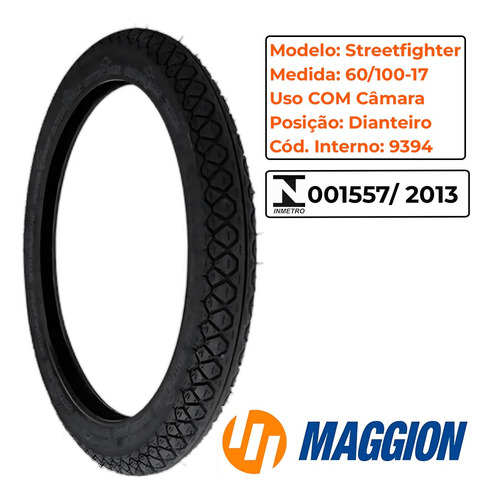 Par Pneu 60-100-17 + 80-100-14 Streetfighter Maggion