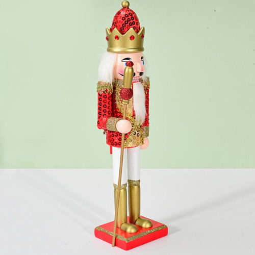Adorno De Cascanueces De 30cm De Alto, Figuras De Rojo
