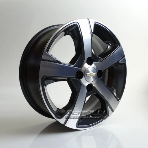 Par De Rodas Onix Ltz 2017 Aro 14 Celta Corsa Cor Grafite Diamantado Escuro