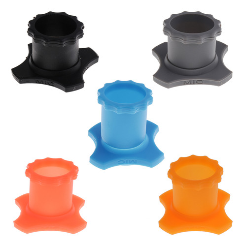 Micrófono De Protección Base Inferior Hexagonal Mic Negro