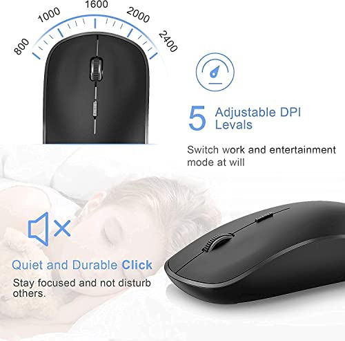 Teclado Y Mouse Inalámbricos, Joyaccess 2.4g Mouse Ergonómic