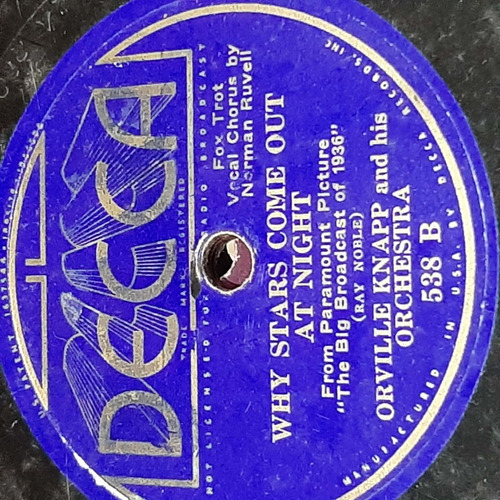 Pasta Orville Knapp And His Orchestra Decca C336