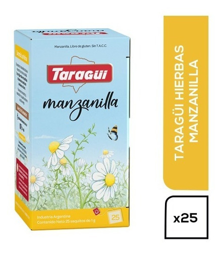 Te Taragui Hierbas Silvestres Manzanilla Caja 25 Saquitos