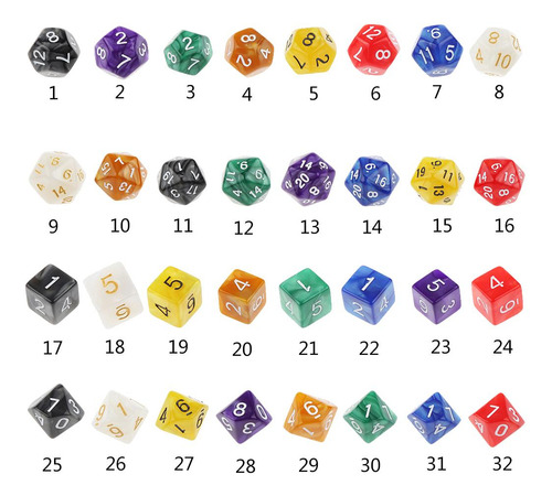 Paquete De 4-8 10 Uds. Dados De Seis Caras D6 Jugando Rpg