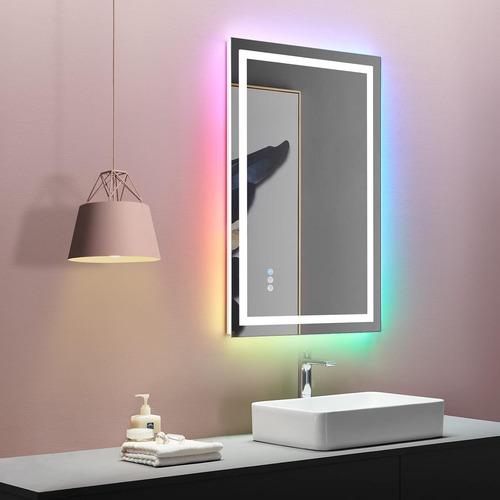 Loaao Espejo De Baño Led De 24 X 32 Pulgadas Con Luces