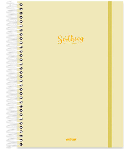 Caderno Universitário Capa Dura 10x1 160 Soothing Amarelo