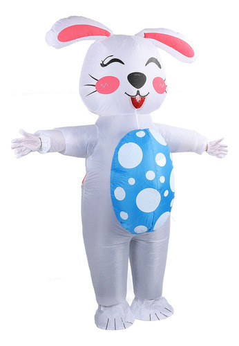 Disfraz Inflable De Conejo De Pascua 210t, Poliéster,