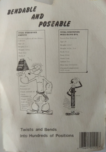 Figuras De Popeye 1988 (Usado)