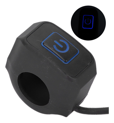 Botón De Control De Manillar De Motocicleta Atv Azul De 22 M