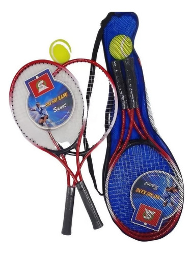 Raqueta De Tenis X2 + Pelota Saishi Pro Recreacional Adultos